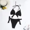 Maillots de bain pour femmes Bikini élégant ensemble dos nu extensible femmes soutien-gorge Push Up plissé taille haute slips
