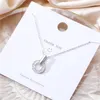 Цепи BUH8 925 Серебряное серебряное ожерелье циркона для женщин