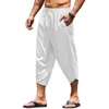 Herrenhosen Mode Herren Haremshose mit weitem Bein Hautberührende Sommerstrand Hawaii Lässige Streetwear