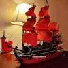 Blokken idee piratenschip bouwen creatieve koningin annes wraak boot bakstenen model set speelgoed voor kinderen verjaardag kerstcadeau 230506