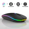 Nuovo mouse wireless Bluetooth dual-mode che ricarica il mouse luminoso del gioco dell'ufficio del notebook del computer muto