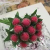 Decorative Flowers 12 Heads/lot Berry Stamen Artificial Flower Glass Cherry Party For Home El Wedding Office Garden Decoration