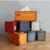 Organization Fashion Retro Iron retro arts iron Towel Storage decoration Container Tissue Box Antique classical container model case box