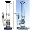BIg Glass Bong Smoke Water Pipes Hookahs Heady Glass Dab Rigs Double Birdcage Perc With 18mm Joint 26cm tall