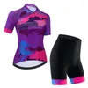 Racingjackor Summer cykelkläder för kvinnor 2023 Jersey Bib Shorts and Road Bike Shirts