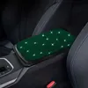 Neue Kristall Auto Armlehne Abdeckung Matte Leder Wasserdichte rutschfeste Aufbewahrungsbox Pad Auto Styling Bling Auto Zubehör Innenraum für Frau