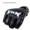 Sports Gloves 1Pair Thick Boxing MMA Half Finger Punching Bag Kickboxing Muay Thai Mitts Professional Training Equipment 230505