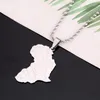 Chains Trendy Chain Jewelry Stainless Steel Africa Country Map Pendant Women Men Unisex Necklace