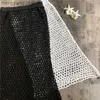 Röcke Neue handgemachte Fischnetz Mesh Strand vertuschen Röcke Haken Sommerurlaub Rock Boho Baumwolle Sexy aushöhlen Strandrock T230506