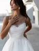 Een lijn organza trouwjurk puur kralen peal nek plooien bruids formele jurken zoete trein vestidos de novia custom made made