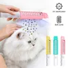 Toilettage Brosse portative pour animaux de compagnie, peigne de toilettage pour chien et chat, brosse de Massage électrique pour cheveux, peigne à cheveux, stérilisation UV, élimination des acariens, brosse de désodorisation