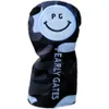 Inne produkty golfowe Golf Headcover Golf Golf Cover dla kierowcy (460 cm3) Fairwayhybrid (UT) Wzór uśmiechu Kamuflaż Wodoodporne okładki golfowe J230506