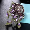 Broches zlxgirl bruids sieraden perfecte Oostenrijkse kristallen bloem hijab mode dames grote size kleding broche pinnen