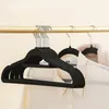 Hangers Racks 10 20pcs Velvet Non slip Adult Coat Clothes Organizer Drying Wardrobe Space Save 230505