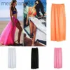 Rokken Zomer sexy dames bikini bedek zwemkleding pure strand maxi wrap bandage split rok sarong pareo casual cover-up strandkleding t230506