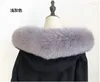 Sciarpe Collo in vera pelliccia Piumino invernale genuino naturale Decor Fashion Beige Fluffy Wraps For Women Men 75 14cm