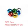 Charmes 30/40/50mm coloré brillant cloches de noël pendentifs décoration bricolage artisanat enfants à la main collier pendentif faisant des accessoires