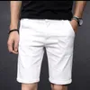 Men's Shorts White Ripped Scratched Men Denim Shorts Casual Summer Jeans Elastic Plus Size 36 38 40 42 Black Boys Holes Half Trousers 230506