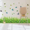 Wall Stickers Butterfly Flowers Grass Wallstickers For Living Room Decoration Deacl Posters Removable Paste Murals Wallpapers