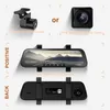 9.35 tum bil DVR Streaming Bakvy Mirror Dash Camera HD 1080p Cam Recorder Dual Lens med bakifrån Cam D07