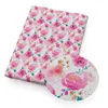 Materiał 50*140 cm Różowy seria kwiatów patchworka poliestrowa bawełniana bawełniana tkanina do kolorowych tkanin tapicerka materiał haftowa tkanina DIY materiał zasłony P230506