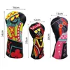 Andere golfproducten Prachtig borduurwerk Golf Woods Headcovers Covers voor Driver Fairway Putter Clubs Set Heads PU Unisex Eenvoudige golf headcover L2403