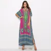 Vestido boêmio feminino kaftan africano, vestido feminino de verão, vestido fino de painel iki, roupa tradicional africana, vestido longo maxi túnica