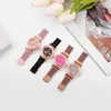 Avanços de pulso de ponta de alta qualidade Diamante Milano Mesh Strap Watch Watch Butterfly Rhinestone Digital Face Magnet