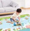 Mattor Playmats fällbara barn som kryper dubbelsidig vattentät rum Decor Mjuk skum barn mattor stora baby lekmattpussel matta