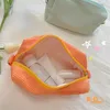 Лето -светло -зеленые апельсиновые косметические мешки с большими возможностями для макияжа для женщин туалетный пакет для хранения пакета