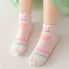 3 pièces paires/lot enfants coton fille garçon bébé adolescent étudiant mignon dessin animé mode maille douce pour l'été 1-12 ans nouveaux enfants chaussettes