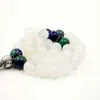 Strand Muçulmana Misbaha Bracelets Luxuosy Man White Agates Tasbih com Lapis Lazuli Beads Gfit para Ramadã 33 66 99 Pararyer