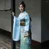 エスニック服日本語スタイル伝統的な着物女性女性芸者芸者プリントフラワーhaori Yukata Gown Vintage Fairy Dressesコスチューム
