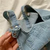 Overalls 7509 Children Cotton Thin Denim Suspenders Pants Baby Boys Retro Casual Loose Girls Kids Jumpsuit 230505