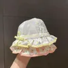 Casquettes chapeaux été maille bébé seau chapeau princesse bébé chapeau de soleil belle impression réglable enfants pêcheur chapeau