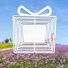 Sublimation Wind Spinner Blanks 10 Inch Wind Spinners 3D Aluminum Double Sided Kinetic Hanging Decoration for Indoor Outdoor Garden Yard