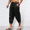 Herrenhosen Mode Herren Haremshose mit weitem Bein Hautberührende Sommerstrand Hawaii Lässige Streetwear