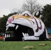 4x4.3x3.6 personnalisé 4x4.3x3.6 mètres grand tunnel de tigre gonflable/tigre gonflable géant pour la décoration jouets sports