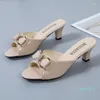 Scarpe eleganti Donna Décolleté classiche beige con tacco Donna Casual Primavera Estate Comfort