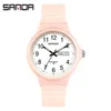 Wristwatches SANDA Brand Women Quartz Watches Minimalism Style Ladies Wristwatch Fashion Ultra Thin Waterproof Watch Clock Reloj 6060