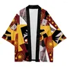 Etniska kläder män hawaii kimono lös cardigan haori obi yukata mäns japanska samurai traditionella streetwear