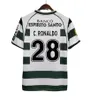 Sporting CP 23/24 Lisboa Soccer Jerseys Ronaldo Lisbon Jovane Sarabia Vietto Coates Acuna Stromp Men Kit Clube De Football Shirt 01 02 03 04 Retro Tops
