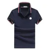 Designer Men's Basic Business Polos T-shirt moda francuska marka męska koszulka haftowana odznaka ramię