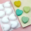 Baking Moulds 8 Holes 3D Heart Shaped Silicone Mold Mousse Cake Decor Non-stick DIY Dessert Chocolate Pastry Pudding Jelly Truffle