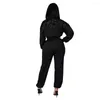 Women's Two Piece Pants Fashion Sequins Patchwork Long-sleeve Women's Two-piece Set Zip Crop Top Jacket And Trousers Casual Suit Black