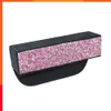 Organisateur de siège de voiture en cuir luxueux, support de boîte de rangement pour siège auto, organisateur de voiture, siège avant, accessoires diamant de voiture rose pour femme