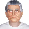 Impreza dostarcza inne wydarzenie dla dorosłych Man Man Mask LaTex Full Head Halloween Cosplay Realistyczne szare włosy stare maski rekwizyty