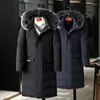 UOMINO UOMINO UOMINO Russia Inverno Lunga sezione spessa in pelliccia arorosa calda giacca casual con cappuccio per anatra bianca parka