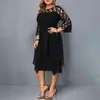 Plus size Dresses 5XL Plus Size Party Dress Sexy Elegant Lace Mesh L-6XL White Red Purple Black Blue Green Loose Women's Colthing 230506