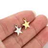 20 -st roestvrij staal Small Star Pendant platte charmes voor doe -het -zelf sieraden maken kettingdecoratie Bracelet End Tail Charme mode juweliers